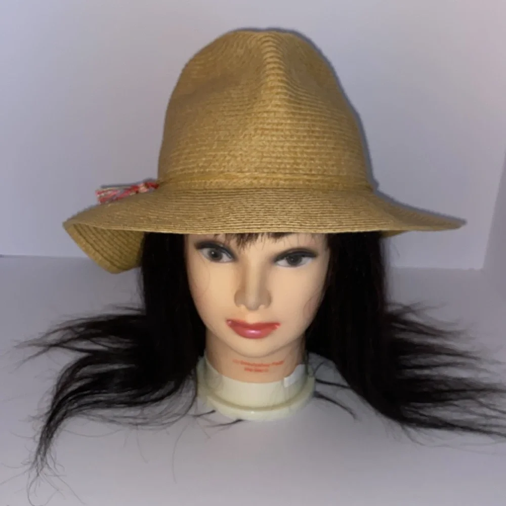 Funky Colorful Tassel Straw Unisex Fedora Red-Green-Yellow Hat